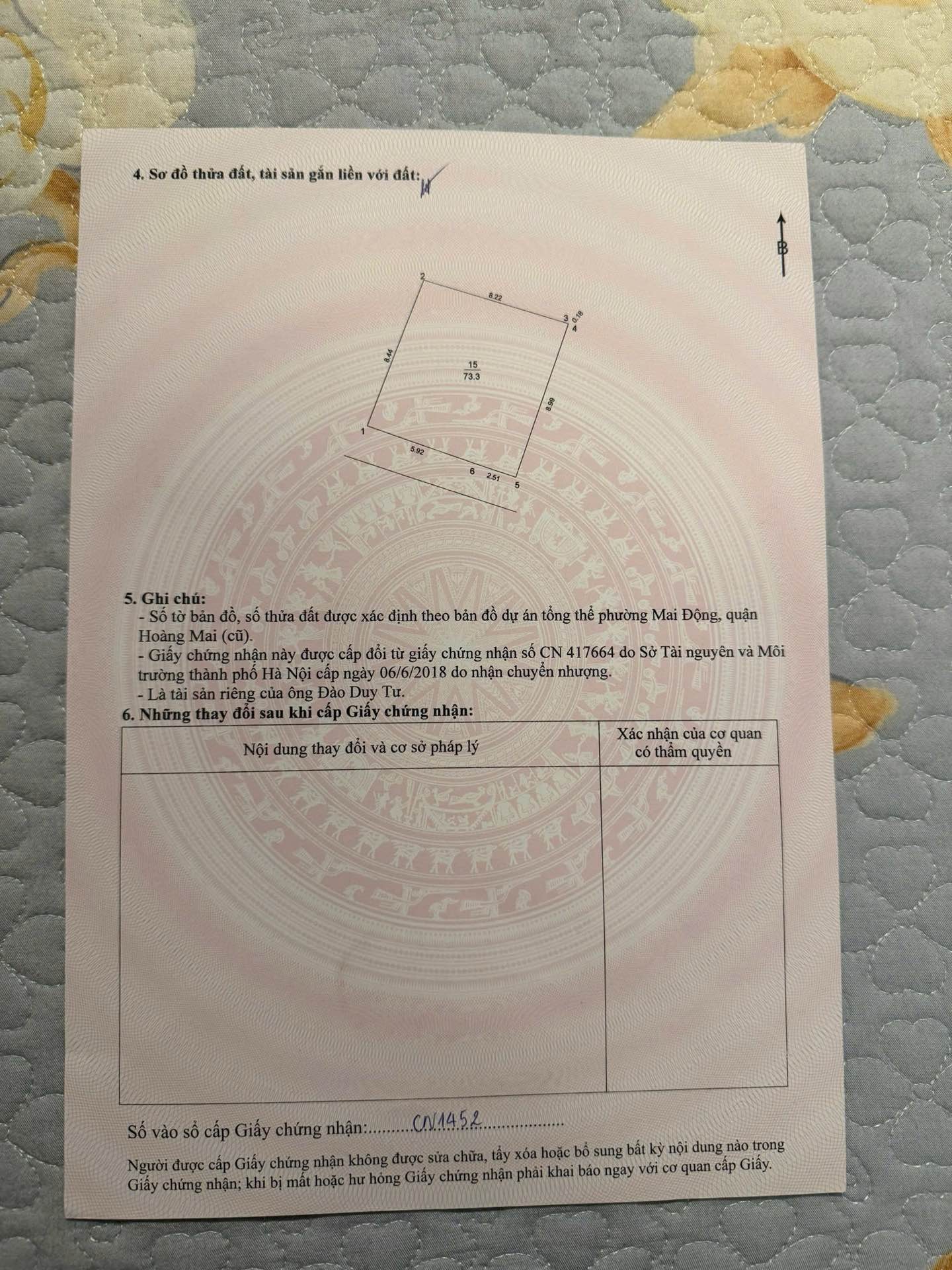 Bán nhà Lĩnh Nam - diện tích 74m2 6 tầng - Ô tô vào nhà - giá 25 tỷ