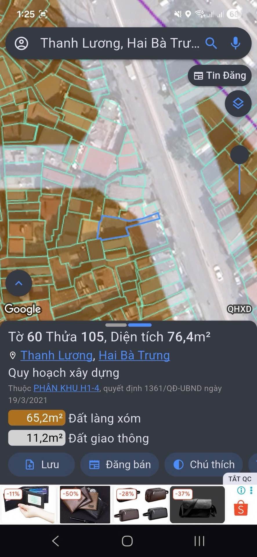Bán nhà Minh Khai - diện tích 71m2 1 tầng - Mặt phố - giá 18 tỷ