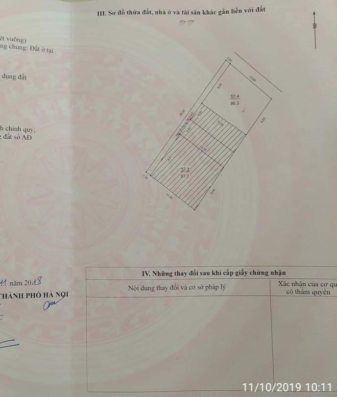 Bán nhà Thúy Lĩnh - diện tích 100m2 3 tầng - ô tô tránh - giá 7,9 tỷ