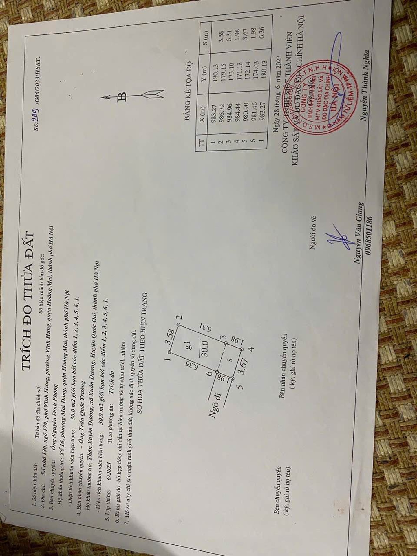 Bán nhà Vĩnh Hưng - diện tích 30m2 3 tầng - Cạnh ô tô tránh - giá 3,55 tỷ