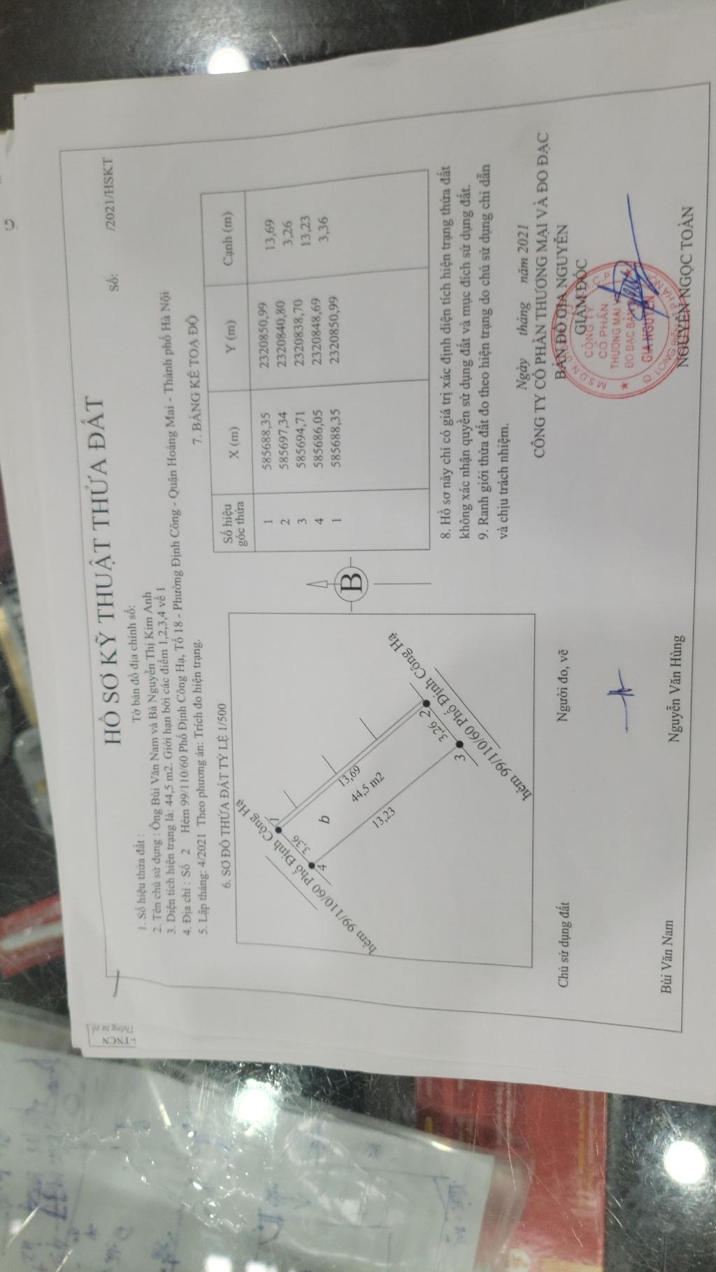 Bán nhà Định Công Hạ - diện tích 45m2 1 tầng - Nhà đẹp hiếm có - giá 3,5 tỷ