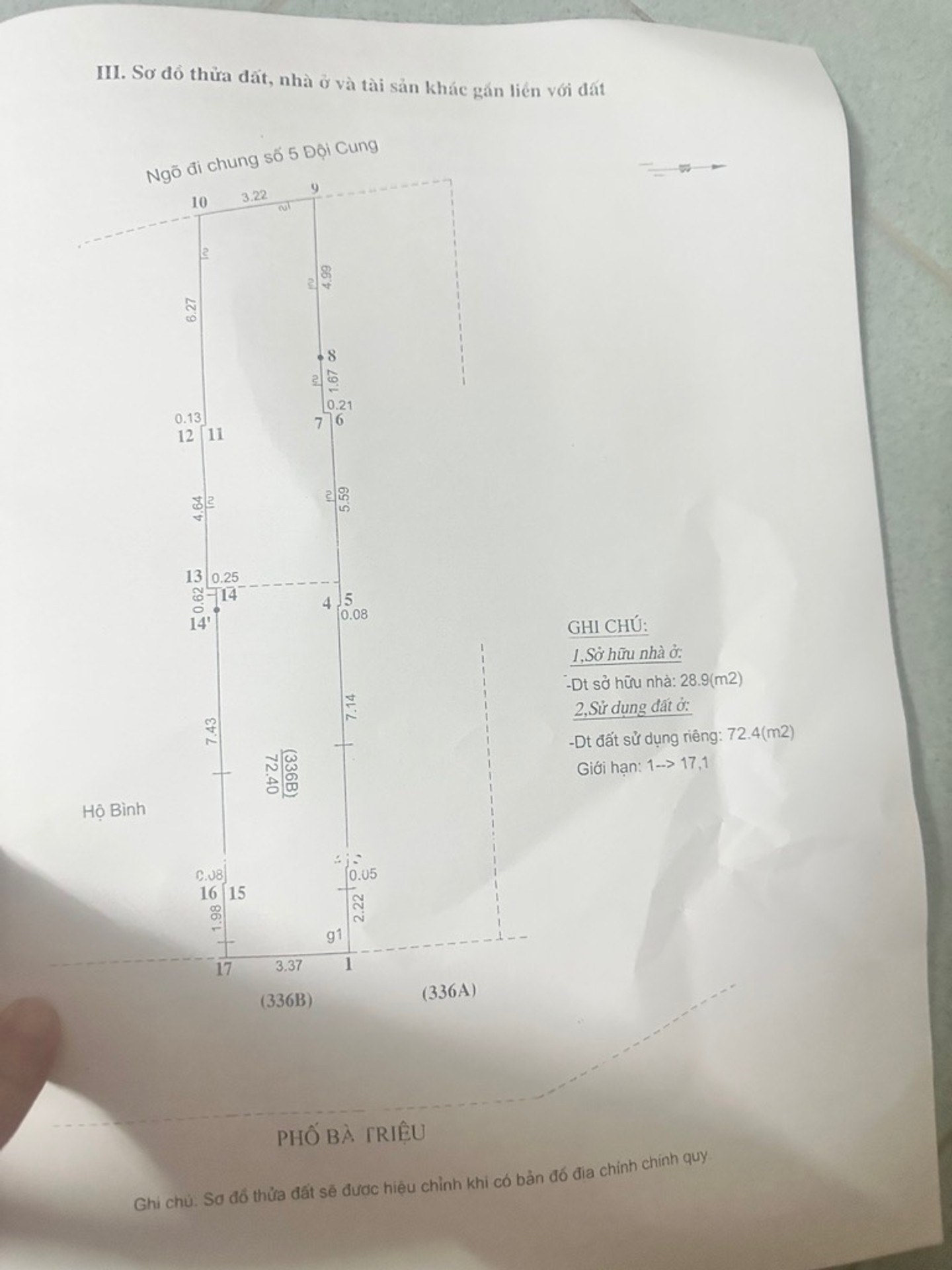 Bán nhà Bà Triệu - diện tích 72m2 3 tầng - 2 mặt thoáng - giá 53 tỷ