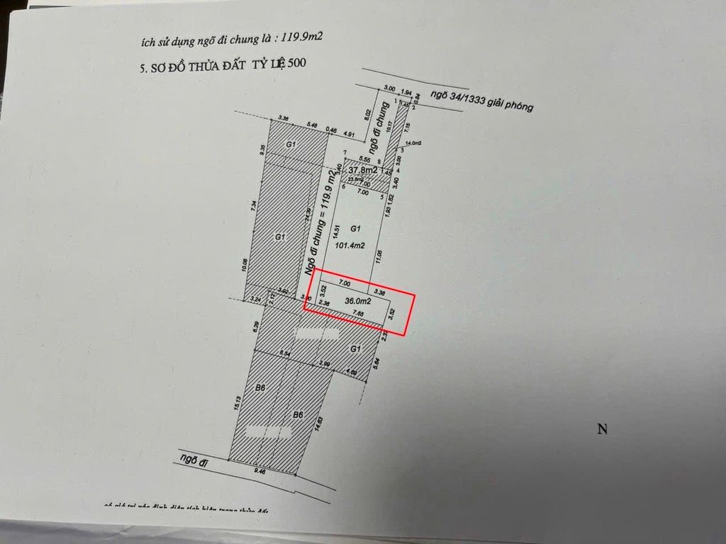 Bán nhà Giải Phóng - diện tích 36m2 2 tầng - Nhà sổ chung, ngõ thông - giá 4,3 tỷ
