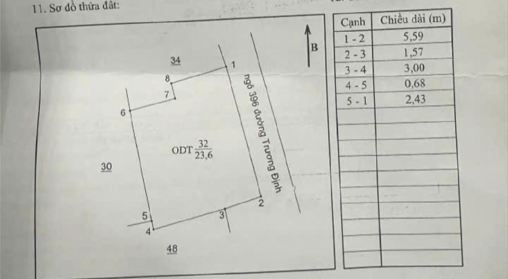 Bán nhà Trương Định - diện tích 24m2 4 tầng - Nhà đẹp ngõ thông - giá 4,85 tỷ