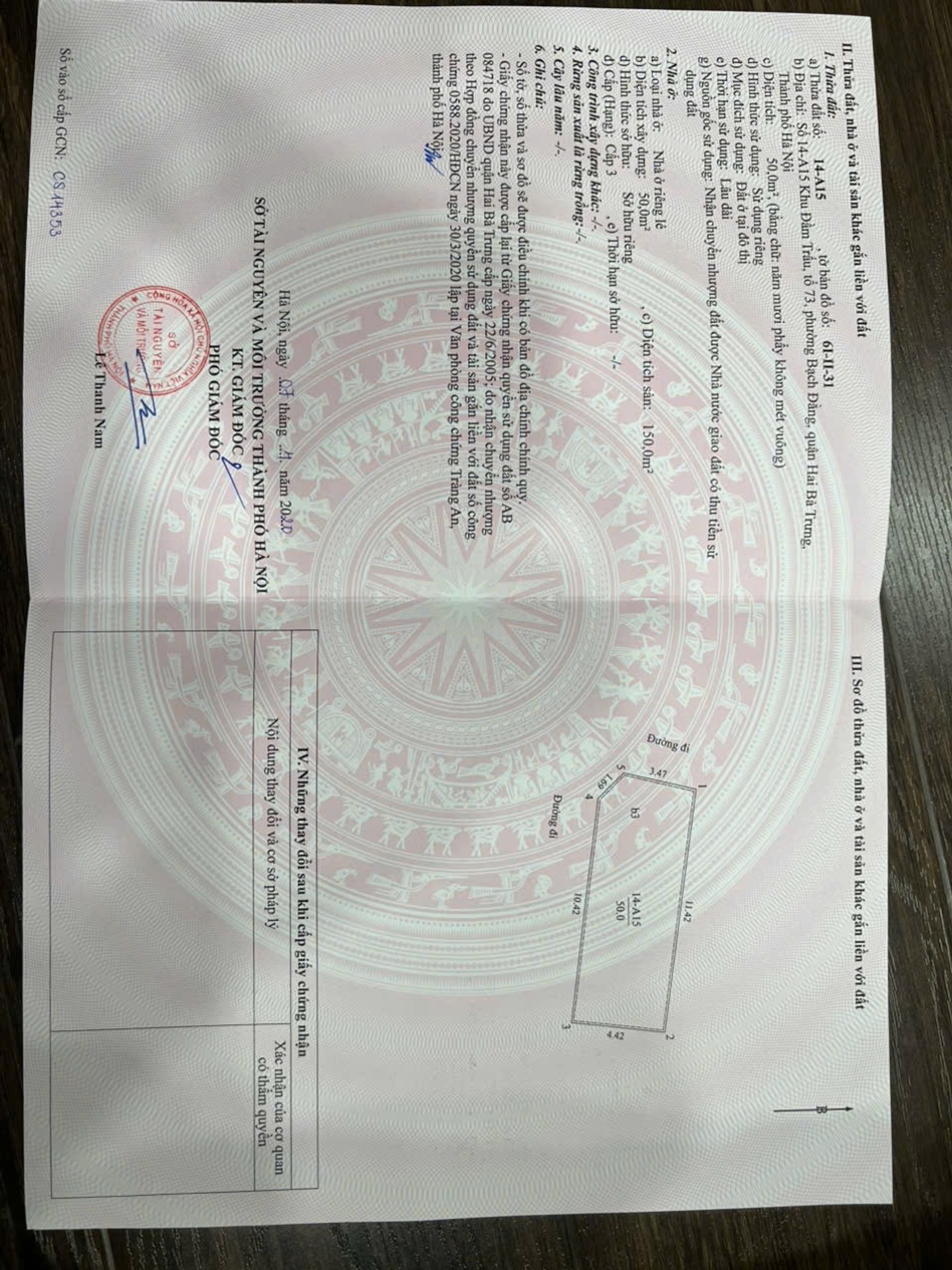 Bán nhà Đầm Trấu - diện tích 50m2 4 tầng - Lô góc 2 mặt thoáng - giá 30 tỷ