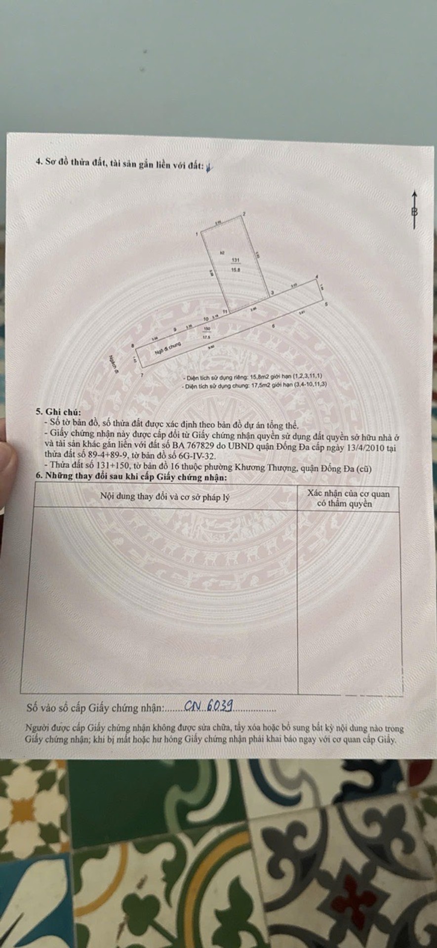 Bán nhà Khương Thượng - diện tích 16m2 5 tầng - nhà xây khung cột bê tông chắc chắn - giá 4,5 tỷ