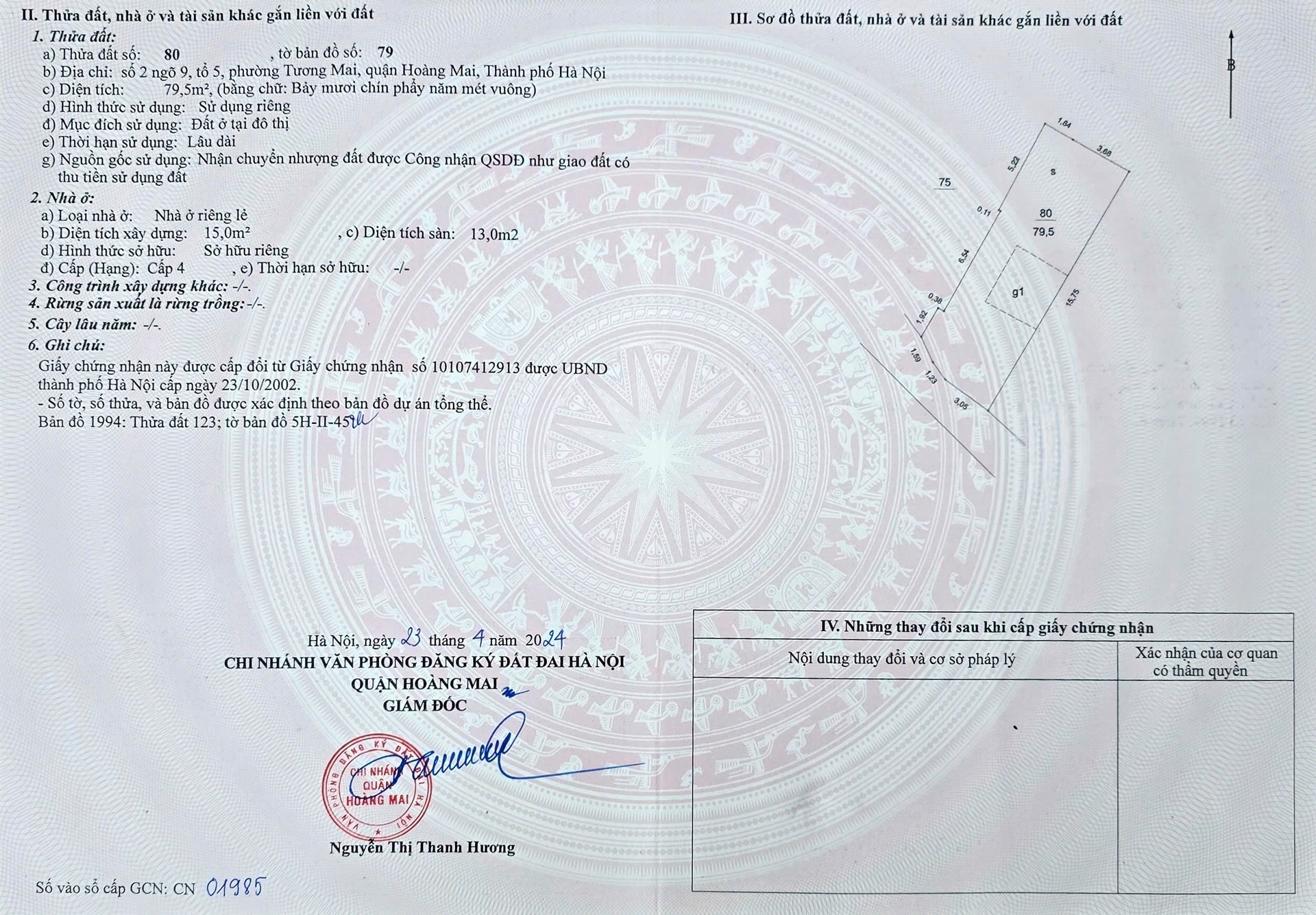 Bán nhà Trương Định - diện tích 85m2 6 tầng - Lô góc 2 mặt thoáng - giá 26,8 tỷ