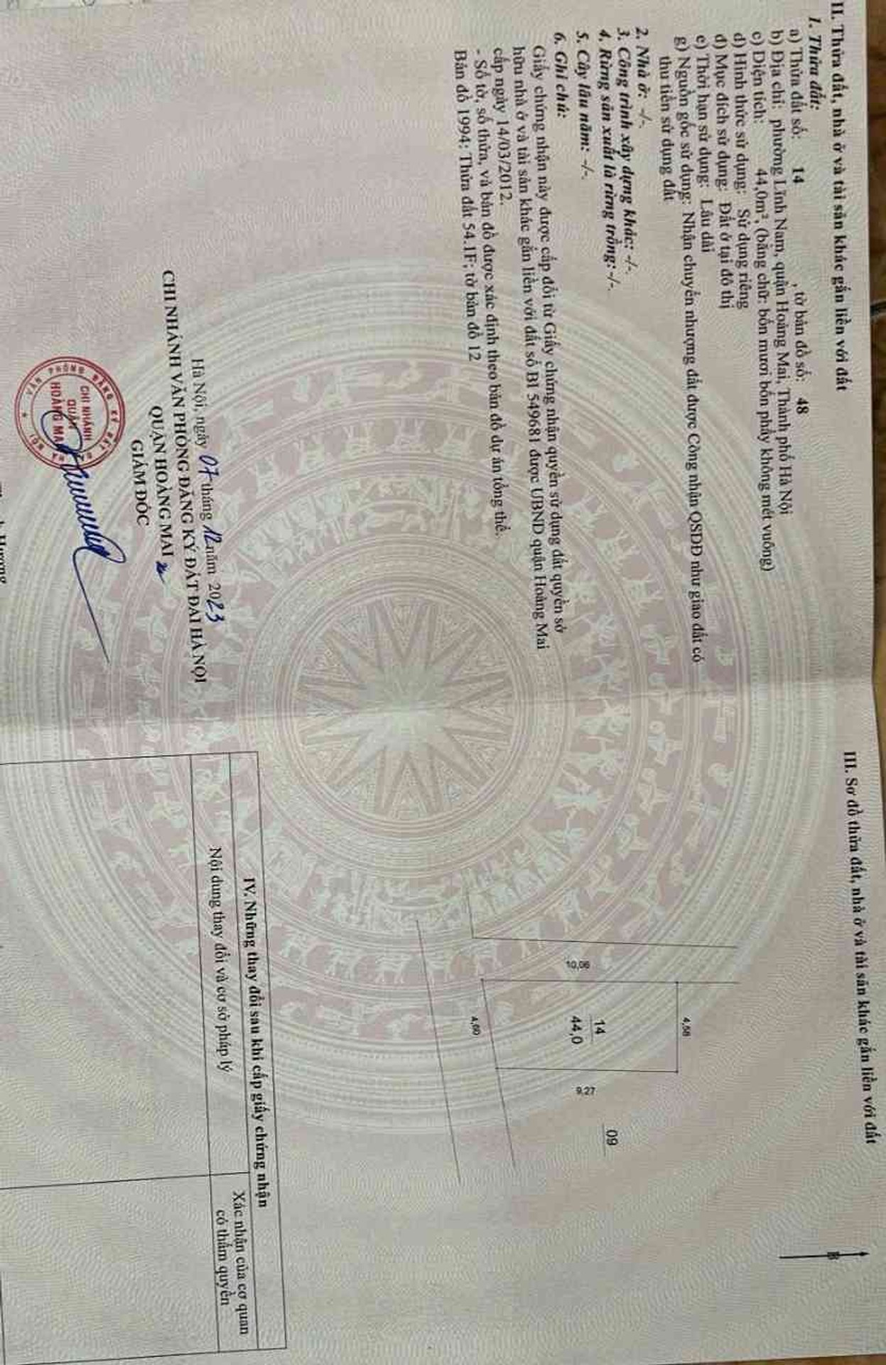 Bán nhà Lĩnh Nam - diện tích 44m2 4 tầng - Căn góc kinh doanh đỉnh - giá 13,5 tỷ