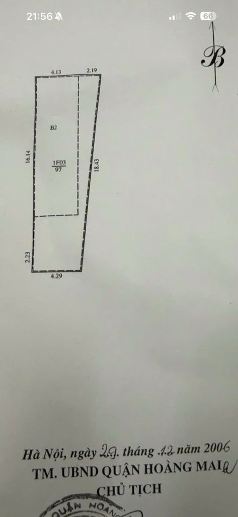 Bán nhà Minh Khai - diện tích 97m2 3 tầng - Lô góc, sân rộng - giá 17,9 tỷ