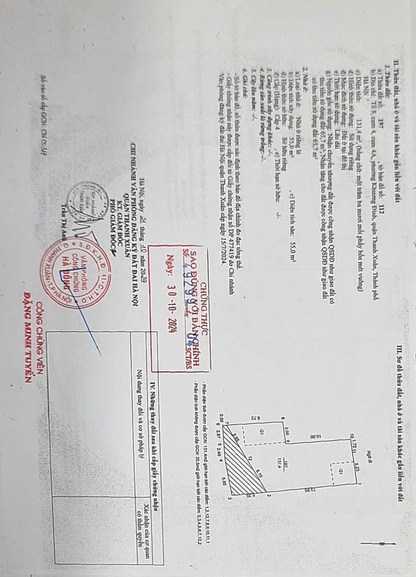 Bán nhà Khương Hạ - diện tích 131.4m2 8 tầng - Hẻm xe máy - giá 50 tỷ