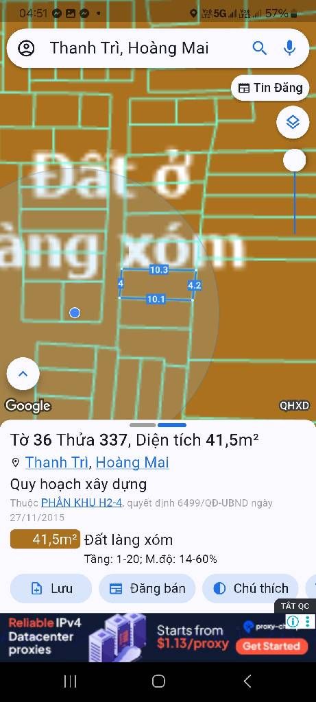 Bán nhà Thanh Đàm - diện tích 42m2 2 tầng - Vị trí đẹp ngõ rộng thoáng - giá 4,2 tỷ