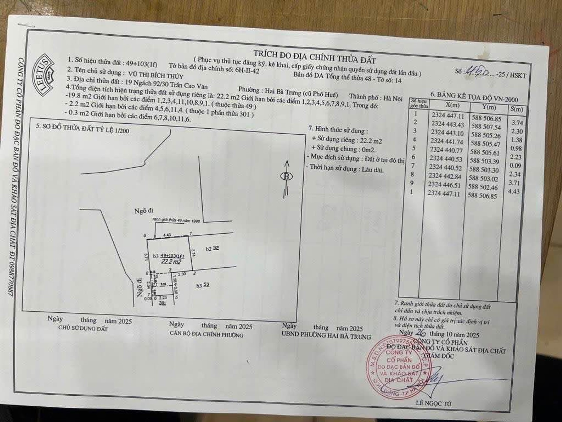 Bán nhà Trần Cao Vân - diện tích 30m2 4 tầng - Lô góc, ngõ thông - giá 4 tỷ