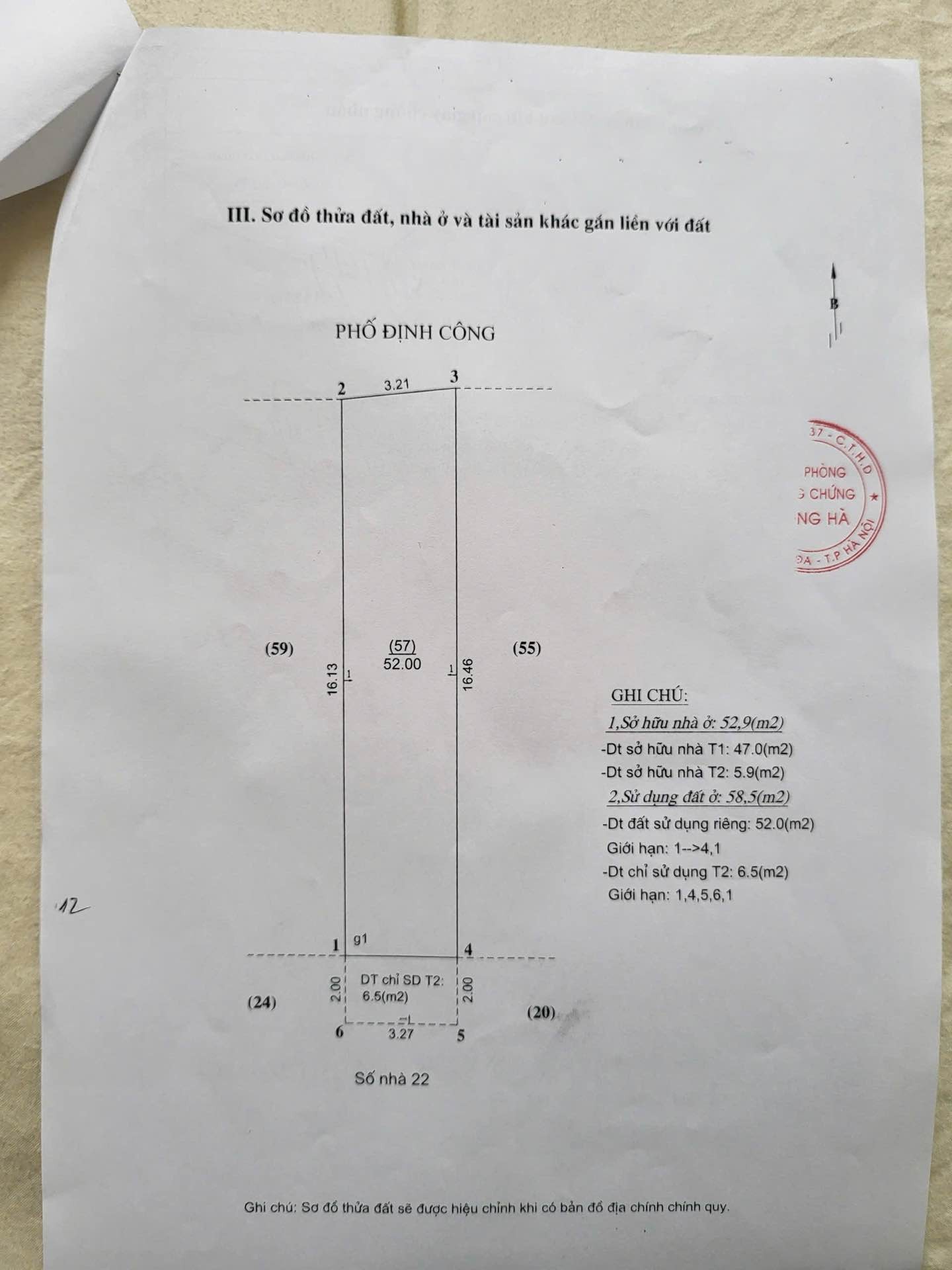Bán nhà Định Công - diện tích 52m2 3 tầng - Nhà mặt phố - giá 23 tỷ