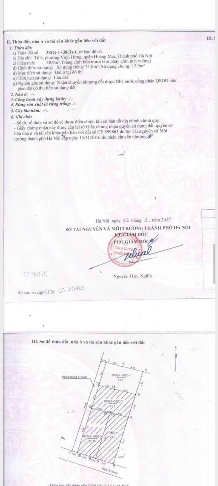 Bán nhà Đông Thiên - diện tích 49m2 5 tầng - Có sân để xe riêng - giá 6,98 tỷ
