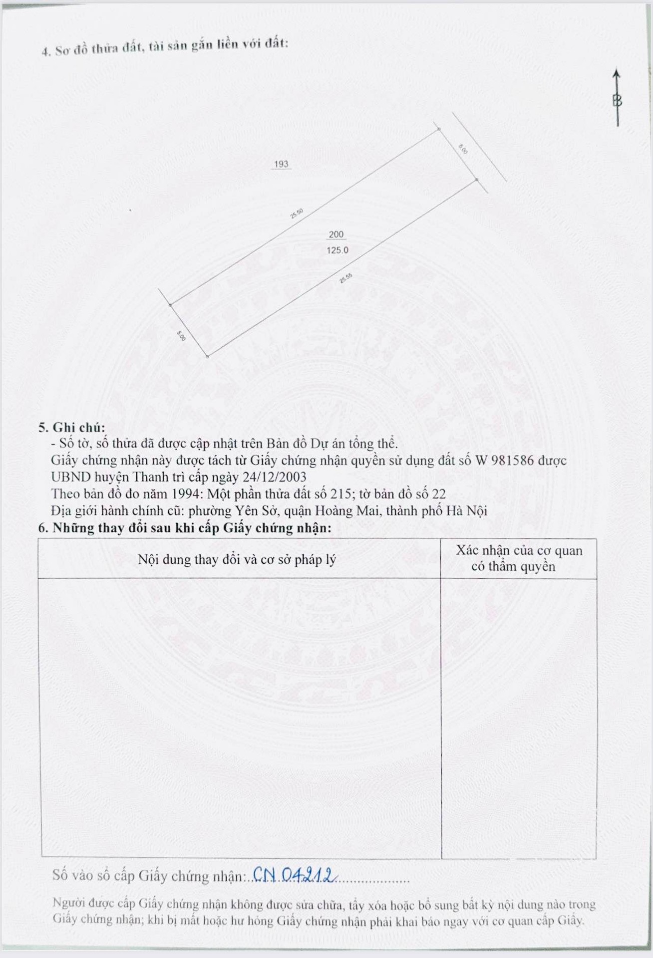 Bán nhà Yên Duyên - diện tích 125m2 5 tầng - Đất đẹp, ngõ thông - giá 16,8 tỷ