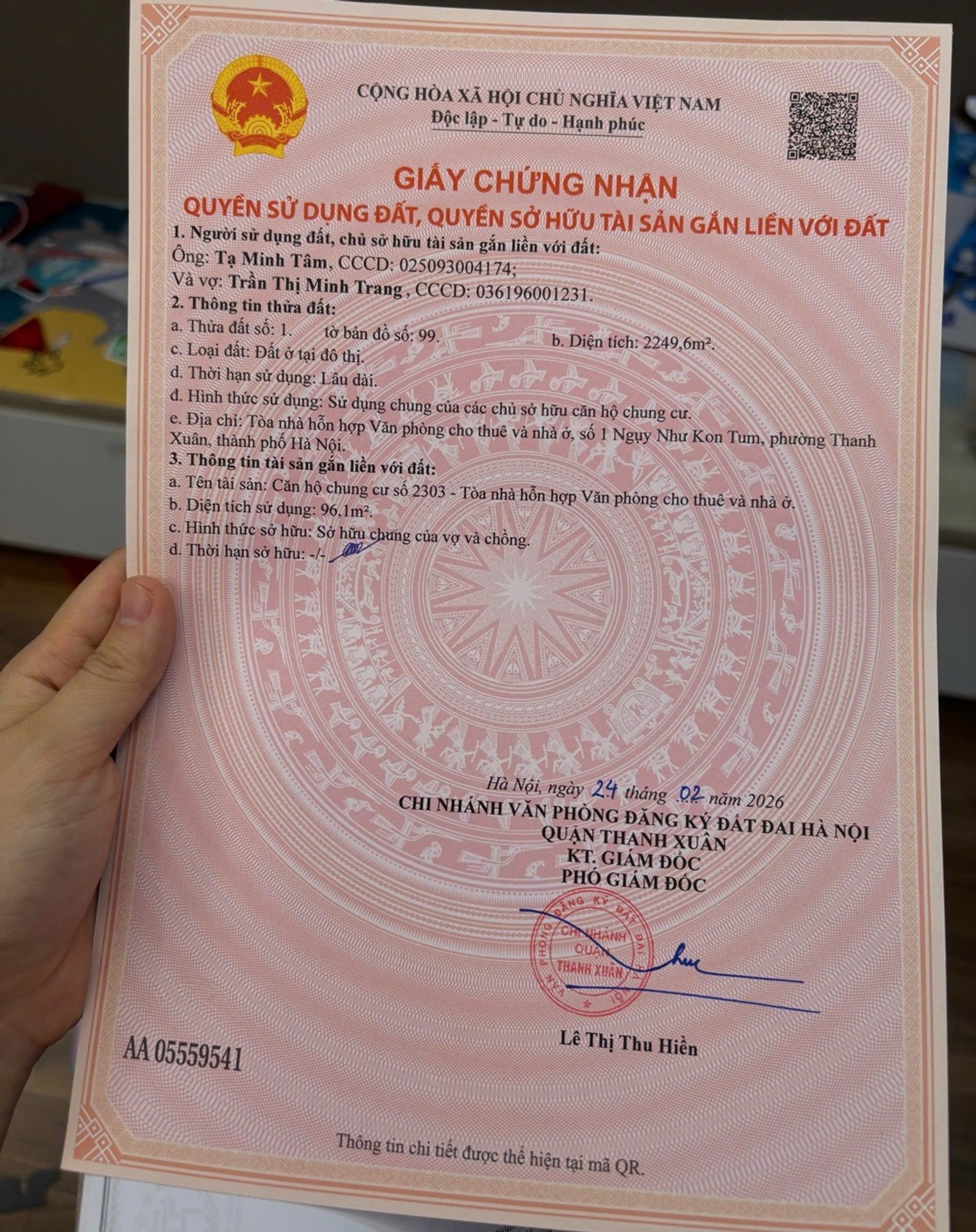 Bán nhà Nguỵ Như Kon Tum - diện tích 96m2 23 tầng - Nhà có ban công siêu rộng, ánh sáng tự nhiên tràn ngập - giá 9,2 tỷ