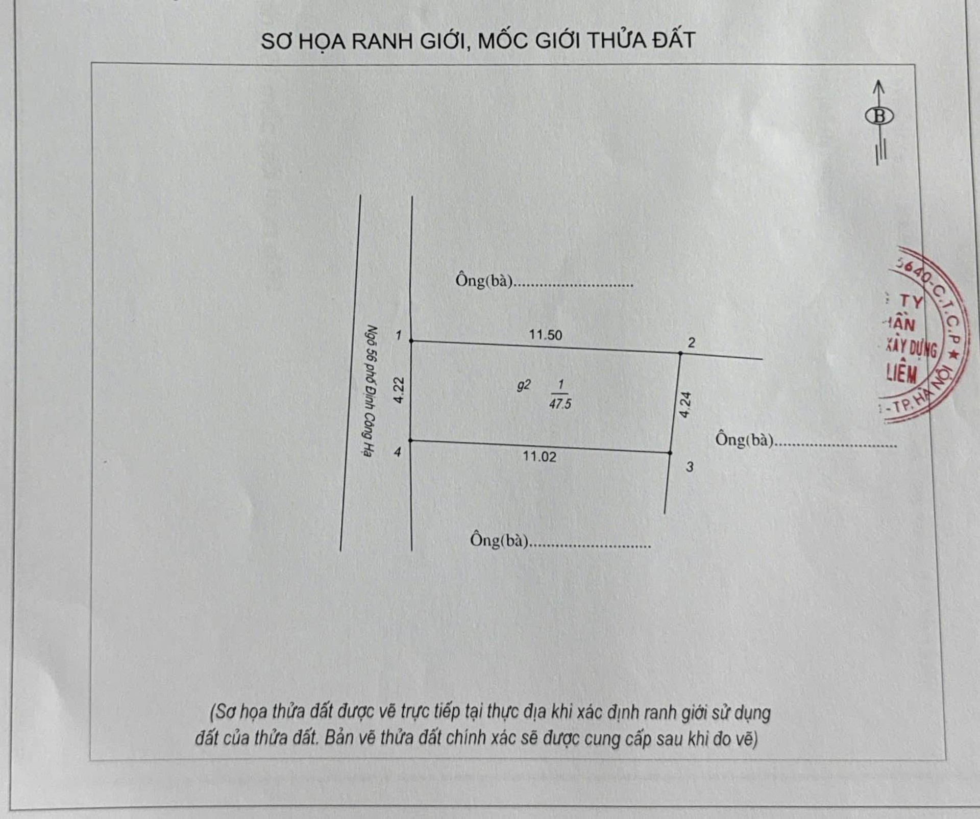 Bán nhà Định Công Hạ - diện tích 47m2 1 tầng - ô tô tránh - giá 2,6 tỷ