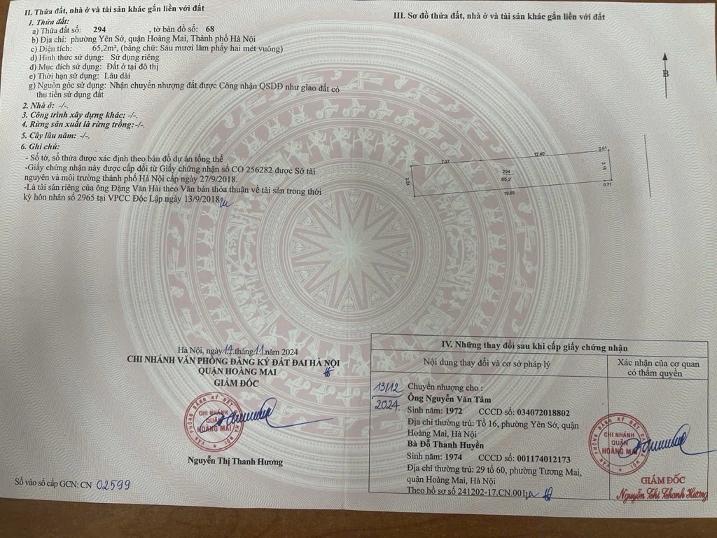 Bán nhà Tam Trinh - diện tích 134.6m2 3 tầng - Mặt phố - giá 55 tỷ