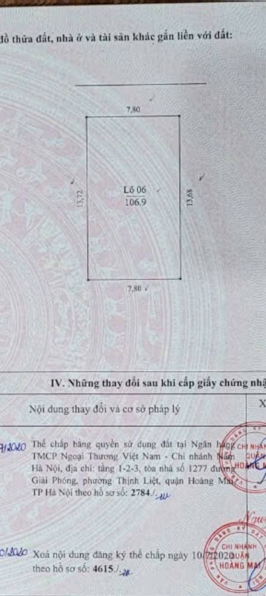 Bán nhà Ngõ 3 - diện tích 107m2 0 tầng - Chỉ có 1 mặt tiền - giá 32 tỷ