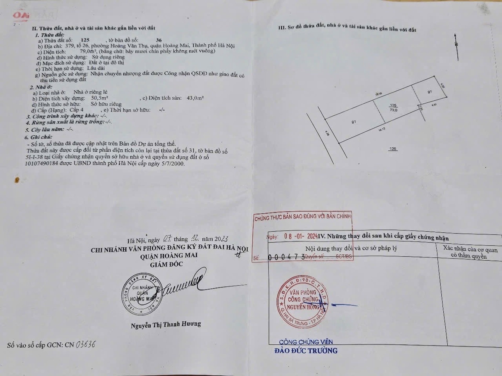 Bán nhà Hoàng Mai - diện tích 79m2 5 tầng - Phù hợp xây chung cư mini - giá 13,2 tỷ