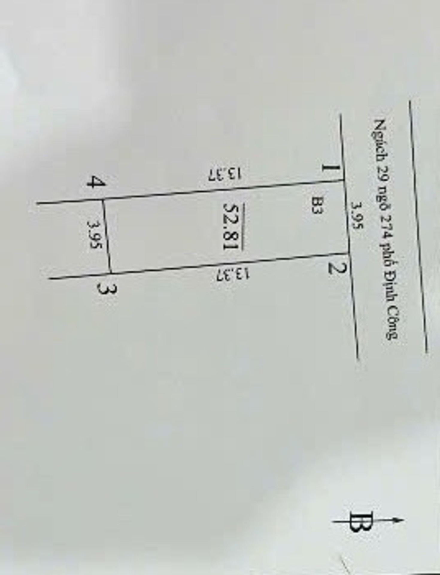 Bán nhà Định Công - diện tích 53m2 4 tầng - ô tô đỗ cửa - giá 6,4 tỷ