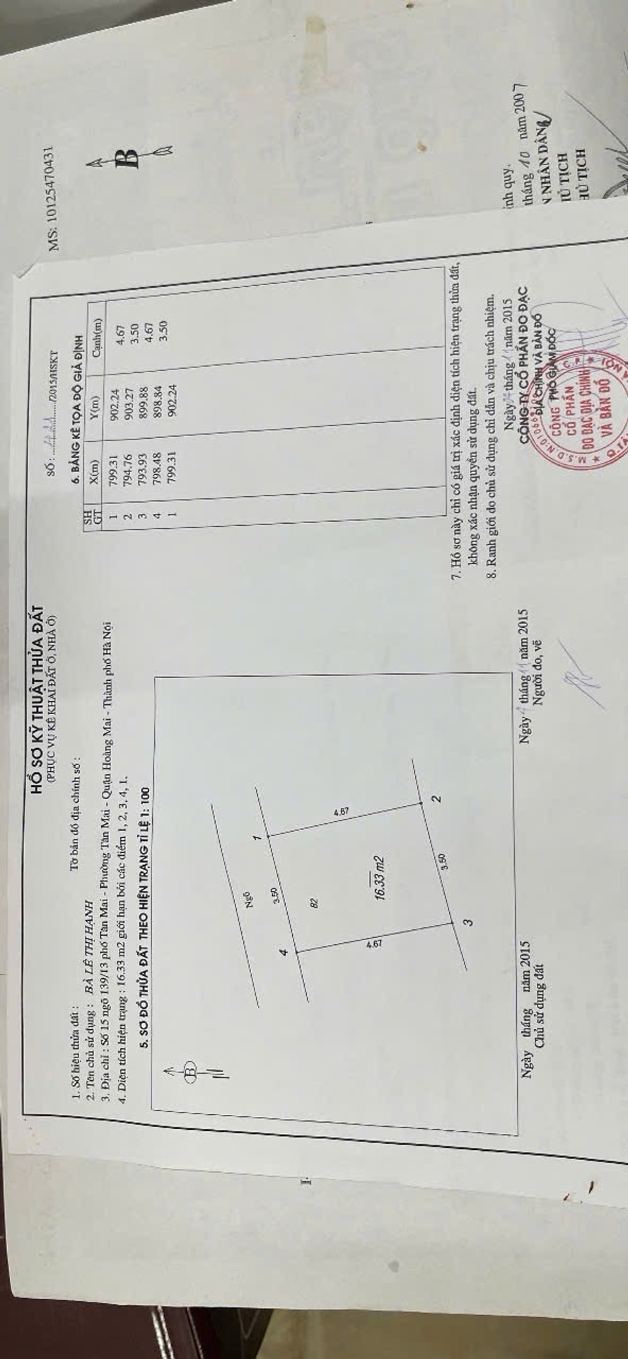 Bán nhà Tân Mai - diện tích 17m2 4 tầng - Nhà Dân Xây - giá 4,1 tỷ