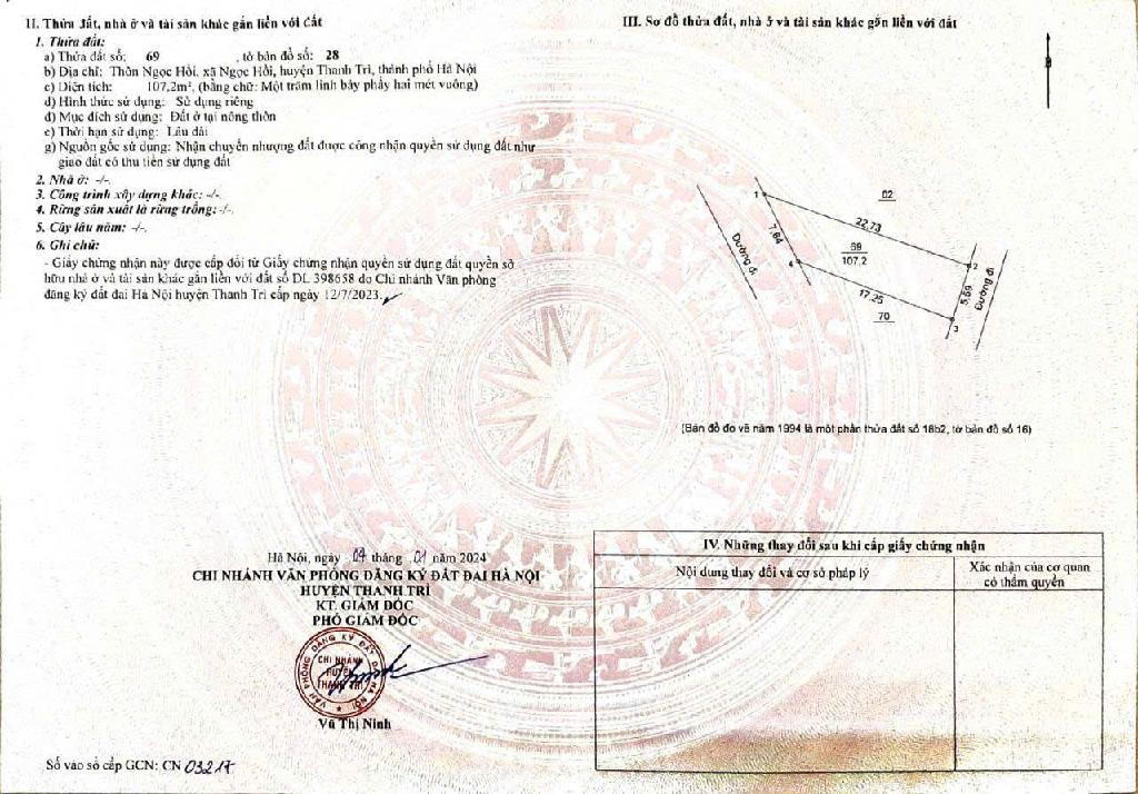 Bán nhà Cầu Ngọc Hồi - diện tích 405m2 1 tầng - Mặt phố kinh doanh đỉnh - giá 31 tỷ