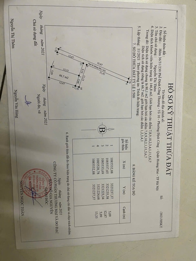 Bán nhà Định Công Thượng - diện tích 66m2 1 tầng - nhà đi được 2 mặt ngõ - giá 2,5 tỷ