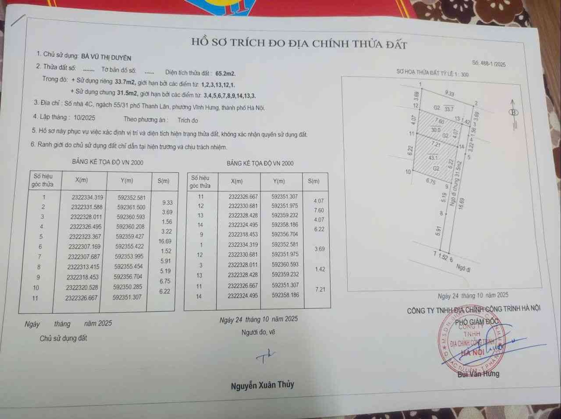 Bán nhà Thanh Lân - diện tích 65m2 3 tầng - gần ô tô - giá 3,5 tỷ