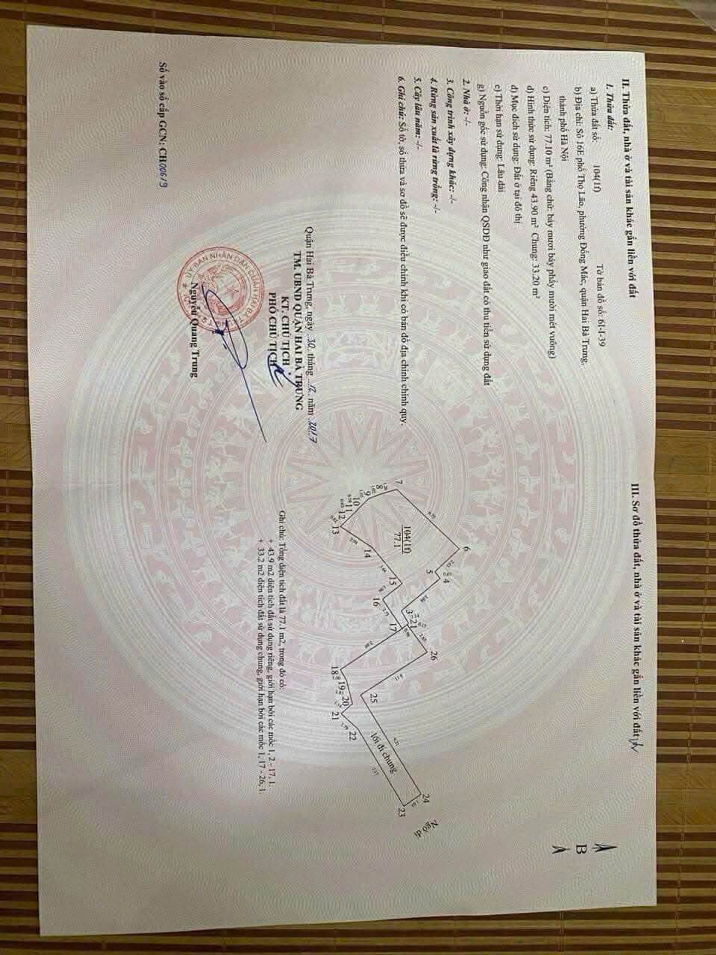 Bán nhà Thọ Lão - diện tích 44m2 4 tầng - Nhà khung cột, đầu tư sửa bán - giá 8,9 tỷ