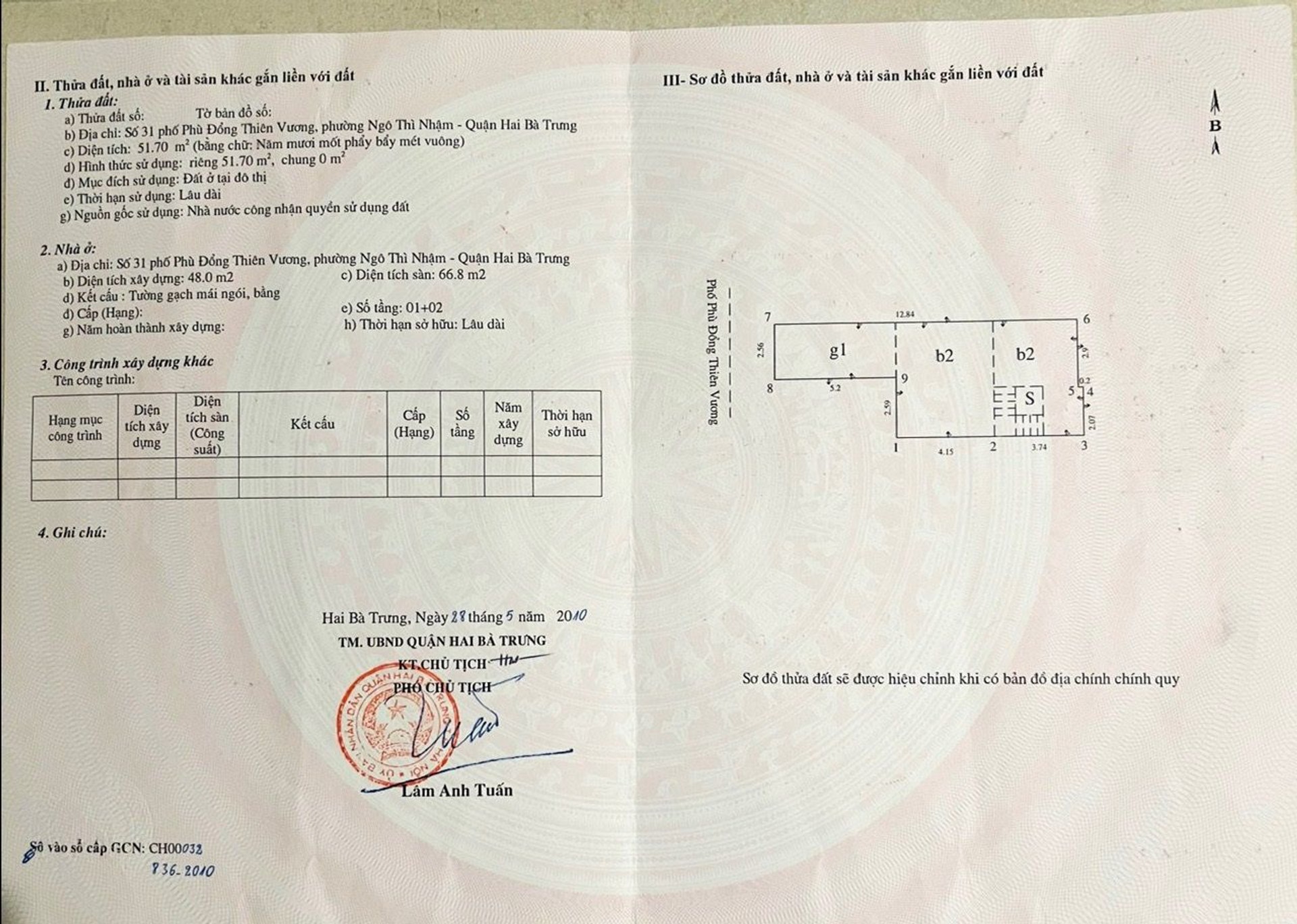 Bán nhà Phù Đổng Thiên Vương - diện tích 116m2 3 tầng - Nhà đẹp hiếm có - giá 124 tỷ