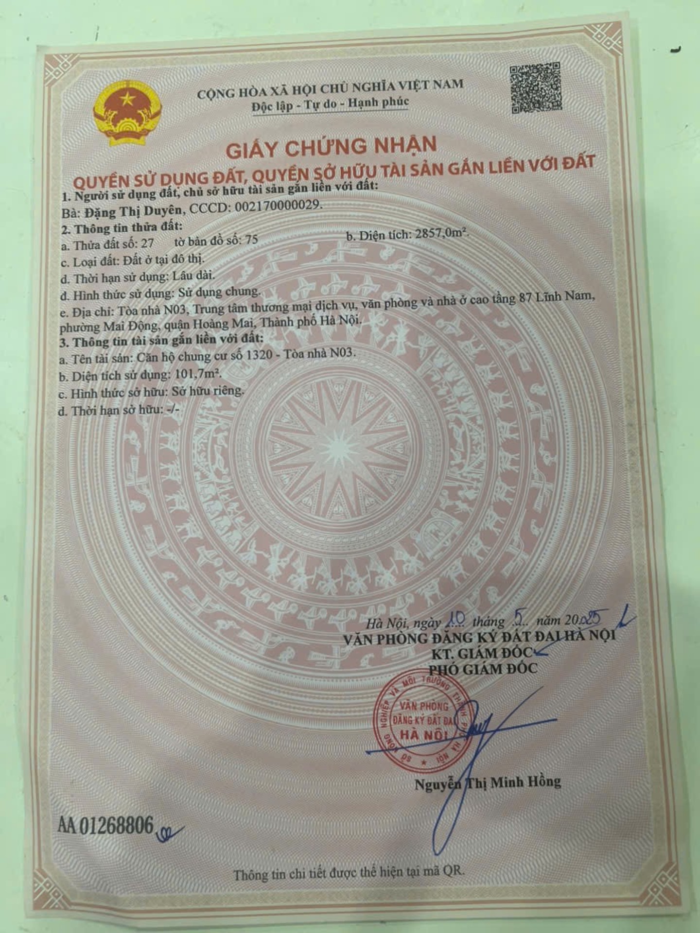 Bán nhà Lĩnh Nam - diện tích 101m2 1 tầng - Chung cư lô góc - giá 8,98 tỷ
