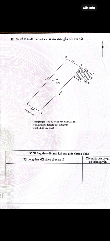 Bán nhà Thái Thịnh - diện tích 164m2 8 tầng - Ô tô tránh - giá 106 tỷ