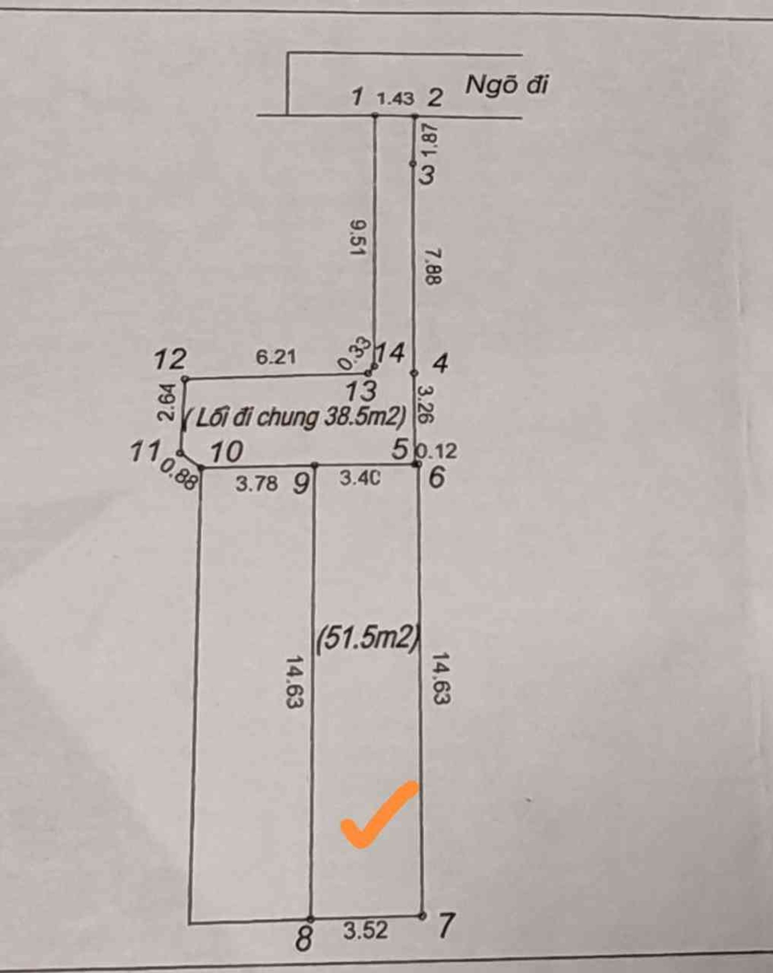 Bán nhà Tân Mai - diện tích 51m2 1 tầng - Sổ chung mua bán vi bằng - giá 2,99 tỷ
