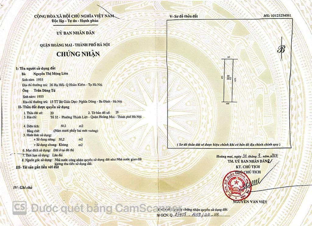 Bán nhà Trương Định - diện tích 50m2 4 tầng - Lô góc 2 mặt tiền - giá 19,5 tỷ