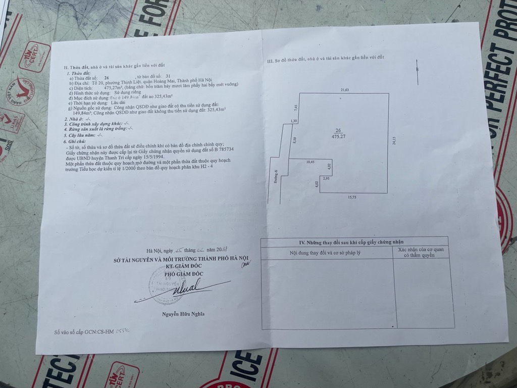 Bán nhà Giáp Nhị - diện tích 475,3m2 2 tầng - Lô góc 3 mặt thoáng - giá 85 tỷ