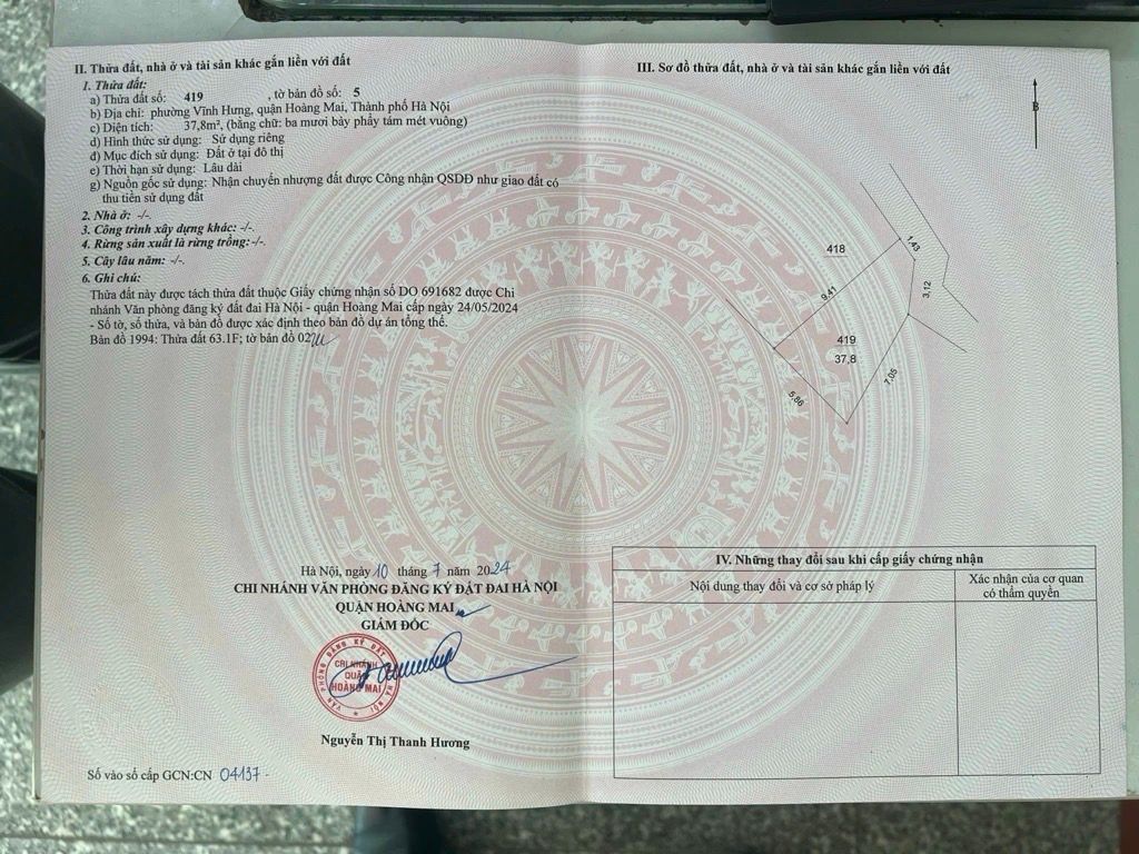 Bán nhà Vĩnh Hưng - diện tích 37m2 6 tầng - Thang máy, gần phố - giá 10 tỷ