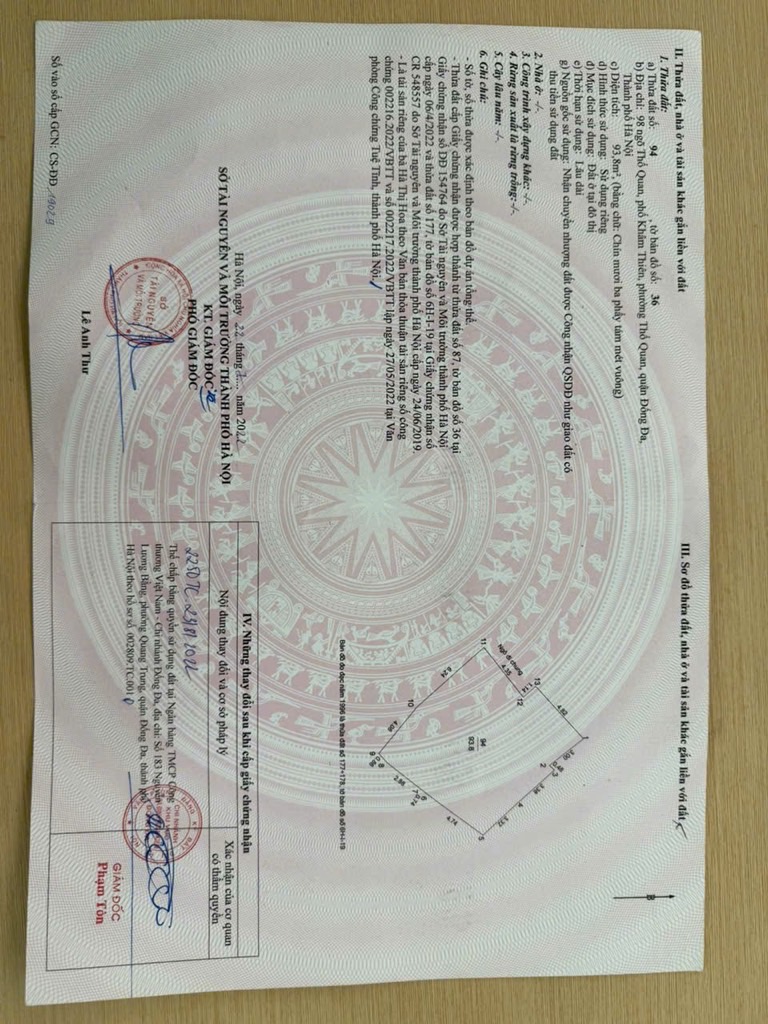 Bán nhà đê la thành nhỏ - diện tích 103m2 9 tầng - Thang máy - giá 28 tỷ