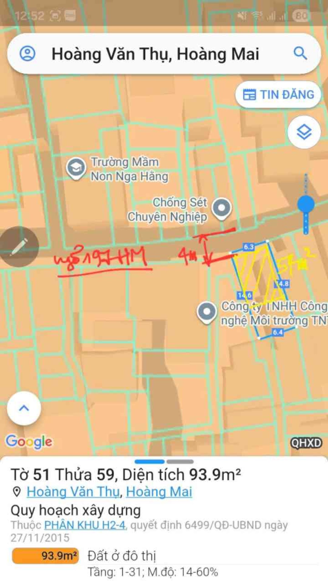 Bán nhà Ngõ 197 - diện tích 53m2 6 tầng - Lô góc, kinh doanh - giá 19,2 tỷ