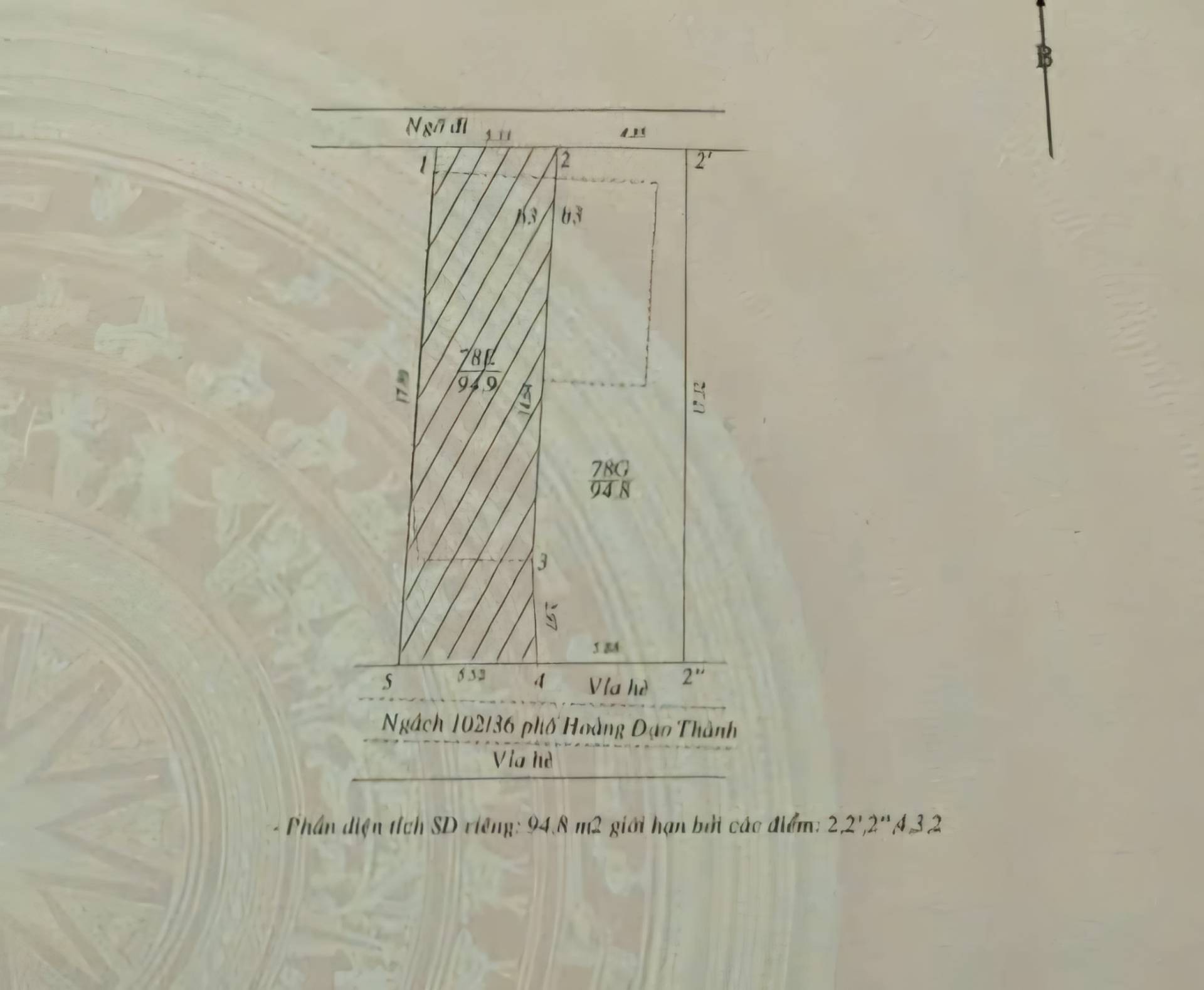 Bán nhà Hoàng Đạo Thành - diện tích 96m2 8 tầng - ô tô tránh - giá 46 tỷ