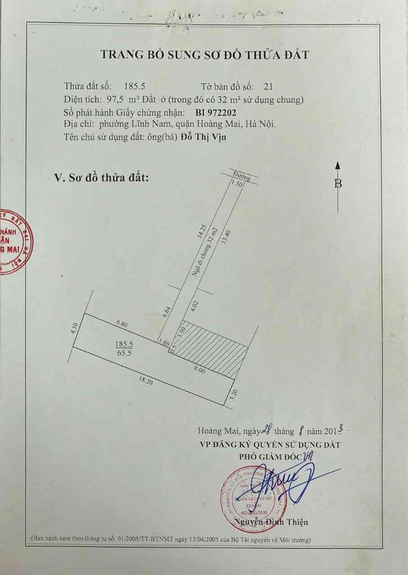 Bán nhà Lĩnh Nam - diện tích 65m2 5 tầng - Ô tô đỗ cổng - giá 11,4 tỷ