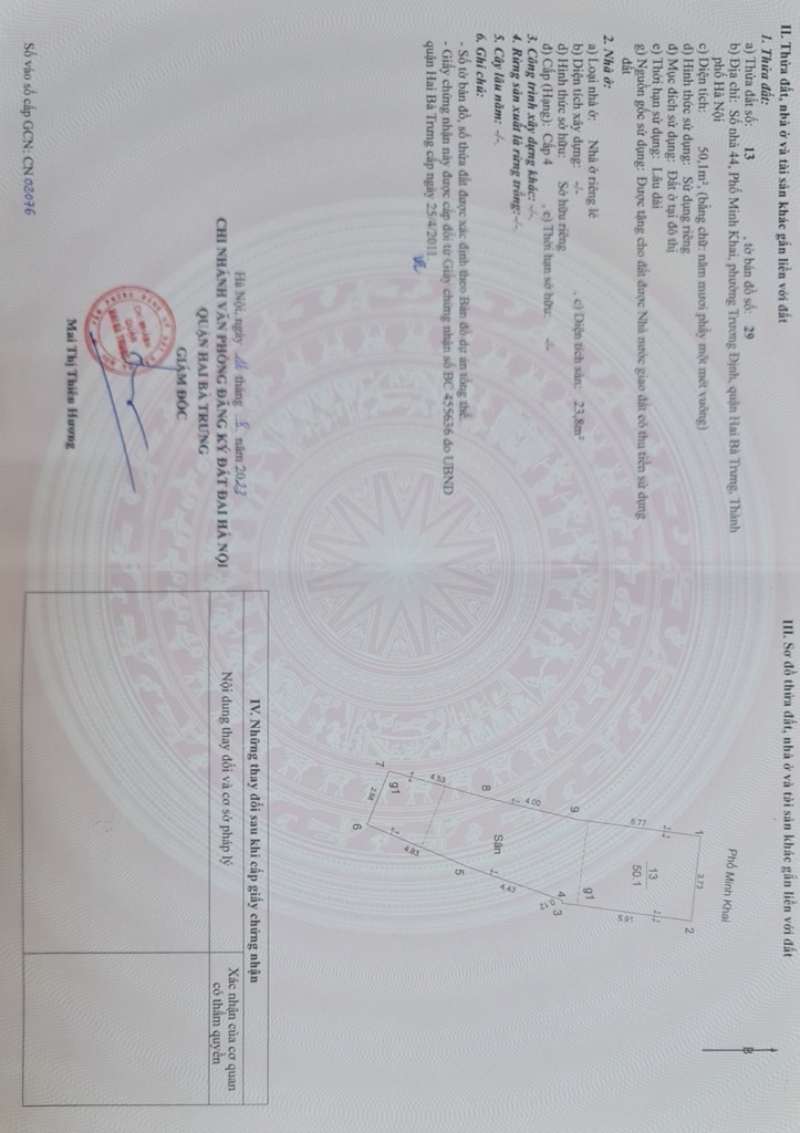 Bán nhà Minh Khai - diện tích 91m2 4 tầng - Mặt phố to nhất quận Hai Bà Trưng - giá 34 tỷ