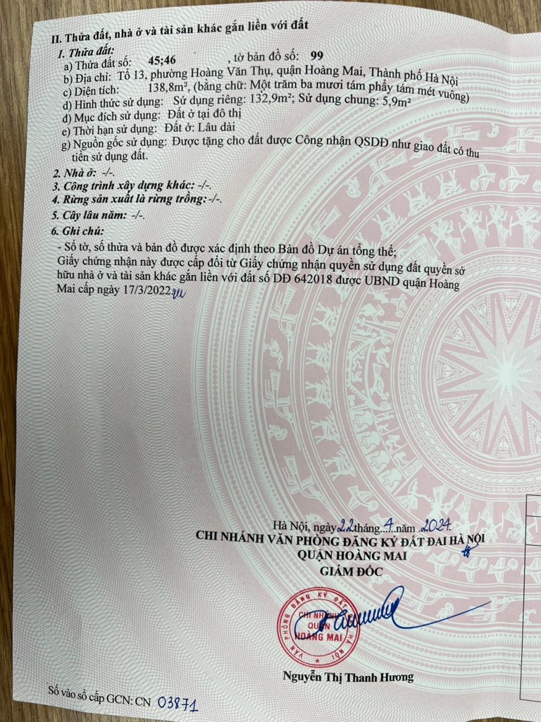 Bán nhà Đền Lừ - diện tích 138m2 3 tầng - Mặt hồ, 2 mặt thoáng - giá 56,5 tỷ