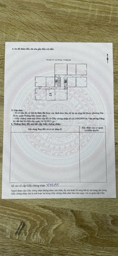 Bán nhà Đại Kim - diện tích 86m2 8 tầng - Căn hộ 3 ngủ - giá 7,05 tỷ