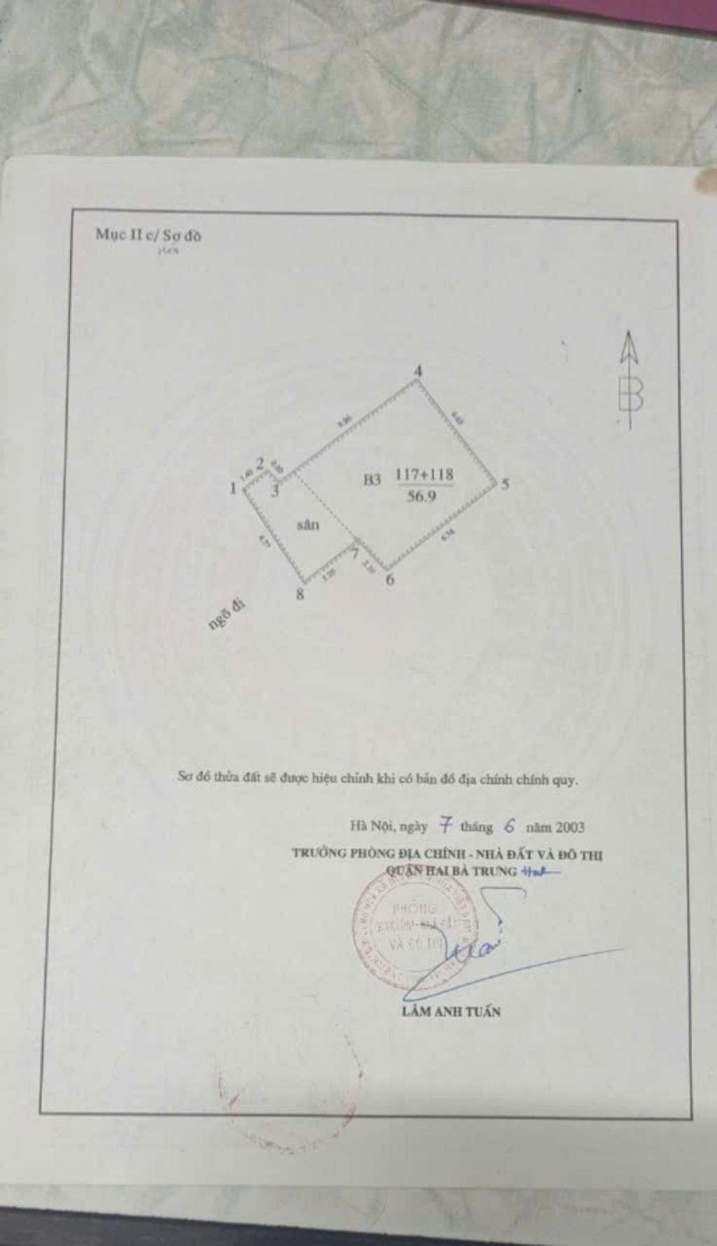 Bán nhà Hai Bà Trưng - diện tích 57m2 4 tầng - 2 mặt ngõ - giá 12 tỷ