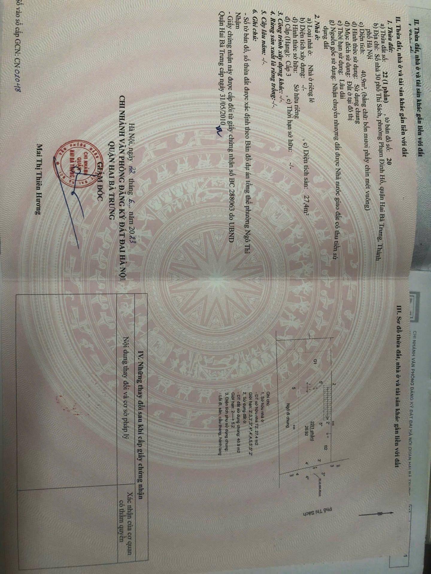 Bán nhà Thi Sách - diện tích 98.8m2 3 tầng - Lô góc 3 mặt thoáng - giá 45 tỷ