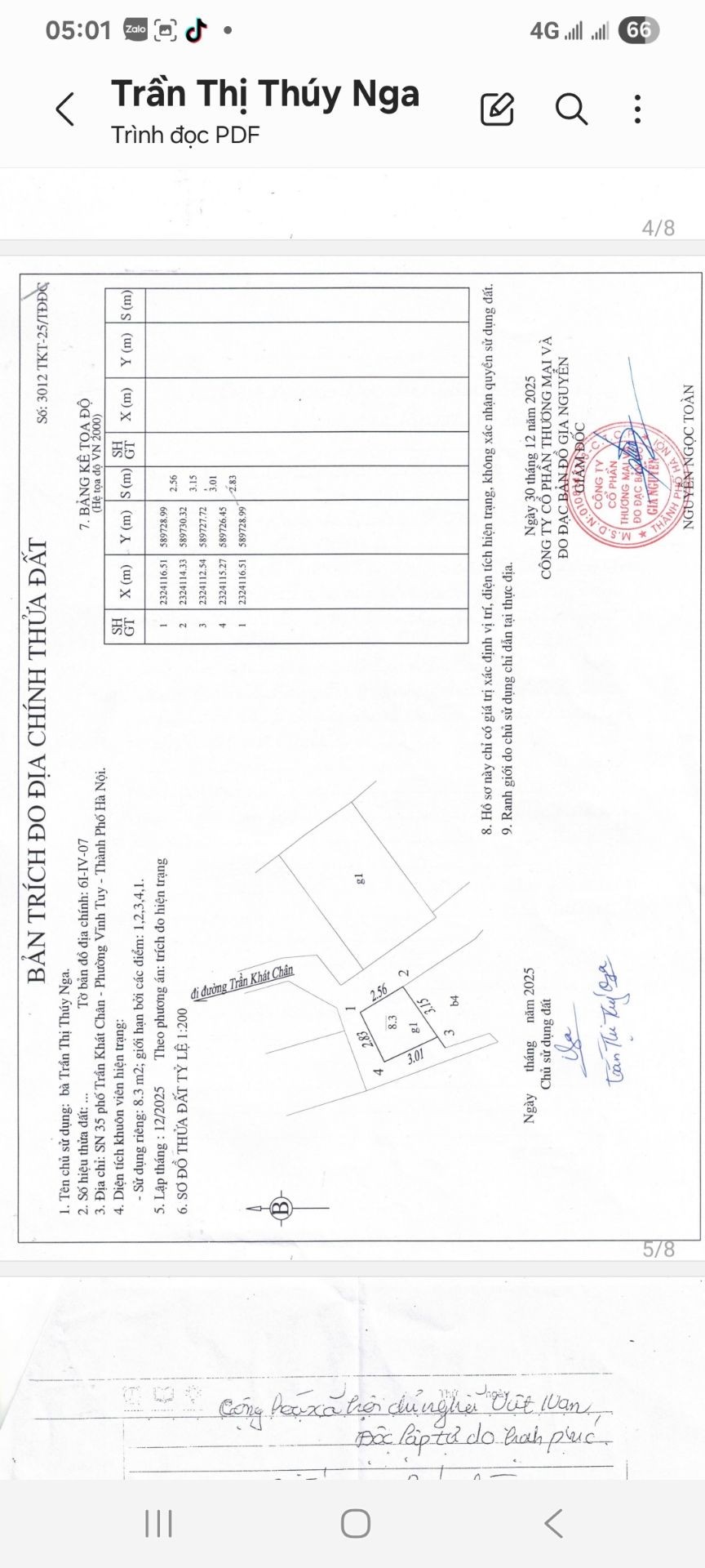 Bán nhà Trần Khát Chân - diện tích 8m2 3 tầng - Lô góc 3 mặt thoáng - giá 1,65 tỷ
