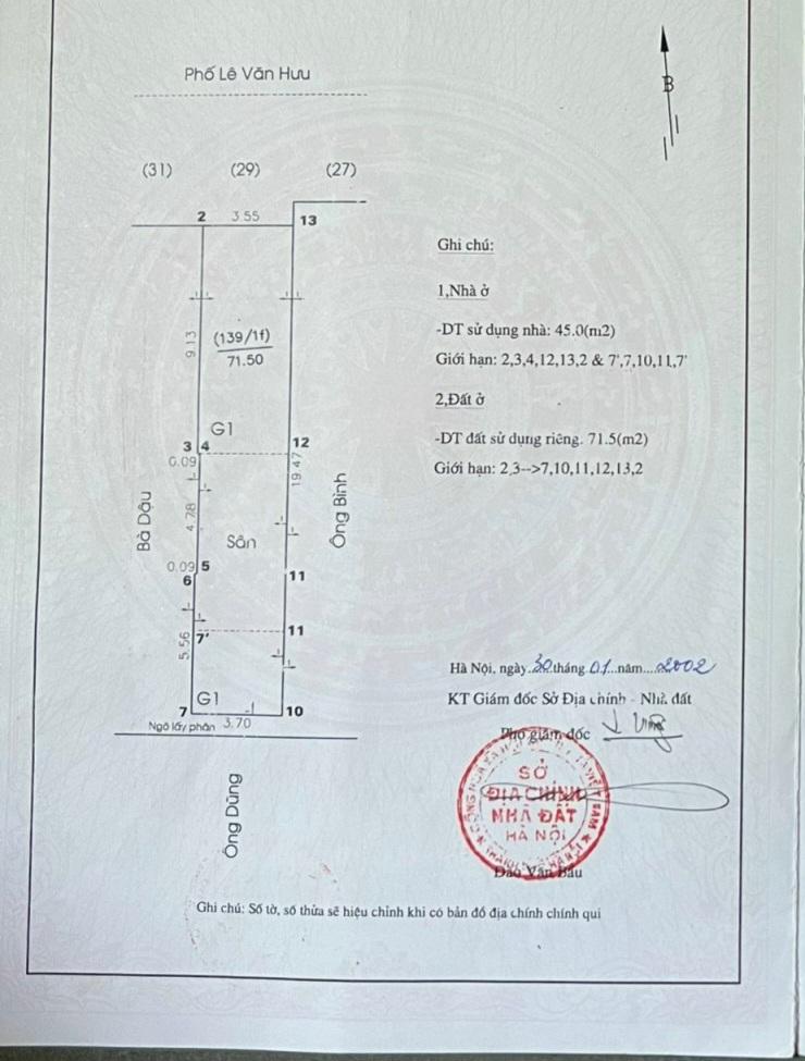 Bán nhà Lê Văn Hưu - diện tích 72m2 4 tầng - Nhà mặt phố VIP - giá 7,5 tỷ