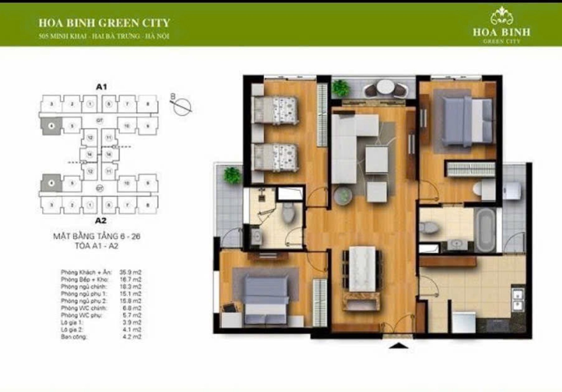 Bán nhà Minh Khai - diện tích 116m2 14 tầng - Căn hộ view sông Hồng - giá 9 tỷ
