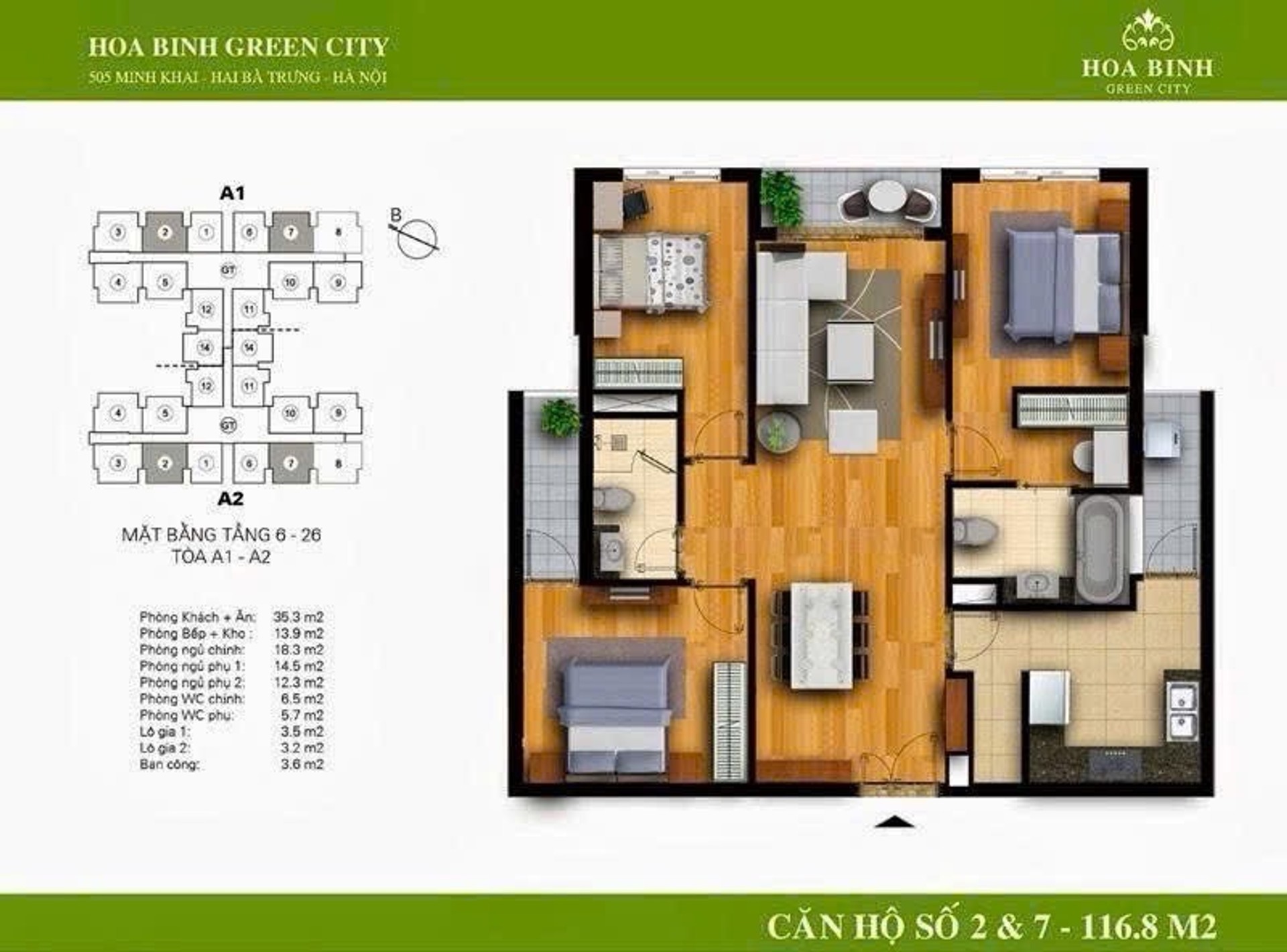 Bán nhà Minh Khai - diện tích 116m2 14 tầng - Căn hộ view sông Hồng - giá 9 tỷ